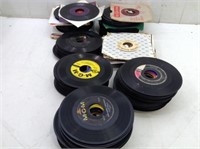 Lot of 45RPM Records  1/4 Sleeved