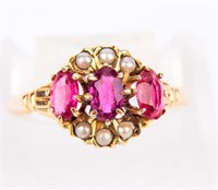 Jewelry 10kt Yellow Gold Red Stone Ring