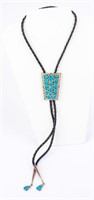 Jewelry Sterling Silver Turquoise Cluster Bolo