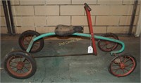 30's Rare Antique Push Pull Steel Toy Pedal Car