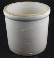 Vintage 1 Gallon 8" Tall Stoneware Pottery Crock