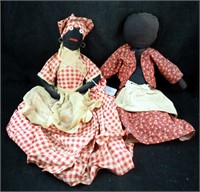 2 Hand Made Black Memorabilia Aunt Jemima Dolls