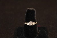 Ladies Vintage 14kt white gold Diamond Engagement