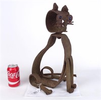 Iron Cat Sculpture