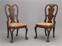 Pair Queen Anne Style Chairs