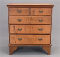 18th c. Semi-Tall Chest Of Drawers
