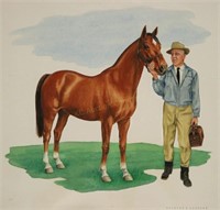 Raymond Hosford Painting of Horse and Veterinarian