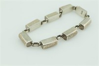 Sterling Silver Bracelet. Modern Boxy Links