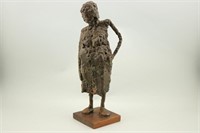 1970s Brutalist Sculpture of Old Woman