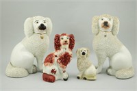 Group of 4 Staffordshire Dogs