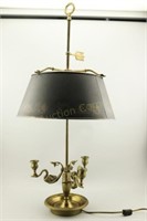 1920-40s Tole Lamp w/Swans