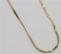 20" 14K Flat Herringbone Gold Necklace 2.7 Grams