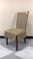 Single contemporary upholstered dining chair