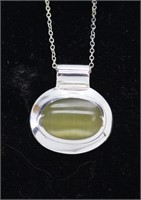 Sterling Silver Necklace w/Sterling & Polished