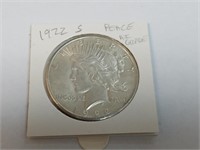 1922-S SILVER PEACE DOLLAR COIN