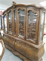 MAGNIFICENT BOMBE FLARED BOTTOM CHINA CABINET