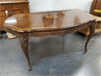 STUNNING FRENCH 2 TONE DINING TABLE W 2 LEAVES
