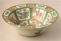 Large Cantonese 19th Century Famille Vert Basin,