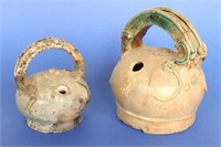 Two Annamese 16th Century Lime Pots,