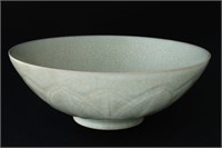 Chinese Pale Celadon Crackle Glaze Bowl,