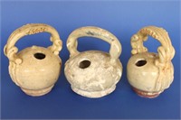 Three Annamese 16th Century Lime Pots,