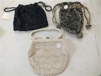 3 beaded purses