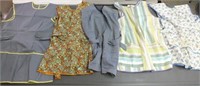 Cotton print full front aprons with tie backs
