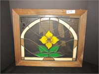 Beautiful Yellow Flower Stained Glass Hanging