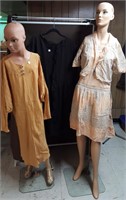Vintage dresses (3) cotton, crepe & silk