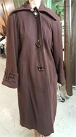 Brown Ladies Cashmere - Wool Long Coat