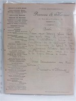 Document signé Pruneau et Kirouac, 1890's