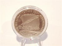 1987 CONSTITUTION SILVER DOLLAR COMMEORATIVE COIN