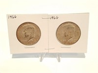 66, 66 KENNEDY HALF DOLLAR SILVER COINS