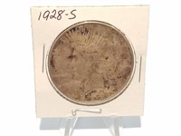 1928-S PEACE DOLLAR SILVER COIN