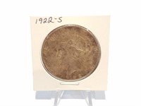 1922-S PEACE DOLLAR SILVER COIN