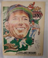Bob Feller signed 50 years to date of 1st win