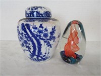 Ginger jar & paperweight