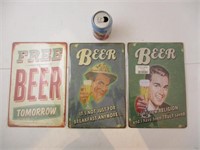 Trois plaques du fanatique de bière