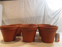 Six pots à plante terracotta