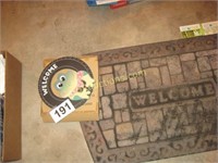 FROG AND WELCOME MAT
