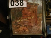OUTHOUSE AND RED FOX PRINT