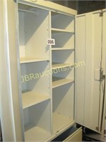 METAL CABINET W/ ADJUSTABLE SHELVES LOCKING DOORS