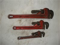 Rigid Pipe Wrenches 3 Pcs 1 Lot