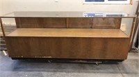 Oak showcase, 96 inches long, 37 inches high, 24