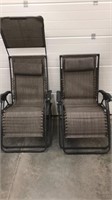 Pair of reclining lawn chair’s
