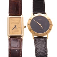 A Gent's Gucci Watch & Credit Suisse Watch