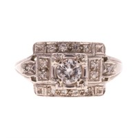 A Lady's Art Deco Diamond Ring in 14K