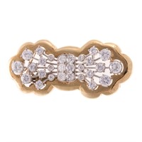 An Impressive Lady's 14K Diamond Bow Pin/Pendant