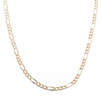 A Lady's Figaro Chain Necklace in 14K