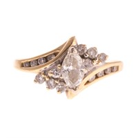 A Lady's Marquise Diamond Ring in 14K Gold